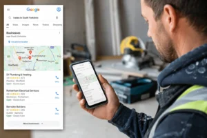 local SEO for tradespeople South Yorkshire illustration